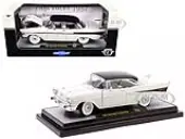1957 Chevrolet 210 Hardtop White with a Black Top and White and Black Interior Limited Edition to 6650 pieces Worldwide 1/24 Diecast Model Car by M2