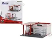 Vintage Gas Station Diorama ""Pikes Peak Hill Climb Official Refueling Station"" ""Mechanics Corner"" Series 10 for 1/64 Scale Models by Greenlight