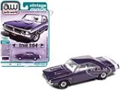 1971 Dodge Dart Swinger 340 Special Plum Crazy Purple Metallic with White Tail Stripe ""Vintage Muscle"" Limited Edition 1/64 Diecast Model Car by Auto