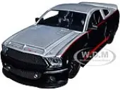 2008 Ford Shelby Mustang GT-500KR Silver and Black with Red Stripes ""Bigtime Muscle"" Series 1/24 Diecast Model Car by Jada
