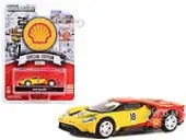 2019 Ford GT 18 Yellow and Red ""Shell Oil"" ""Shell Oil Special Edition"" Series 1 1/64 Diecast Model Car by Greenlight