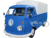 Volkswagen T1 Pickup Truck Blue with Canopy ""Volkswagen Service"" 1/18 Diecast Model Car by Solido