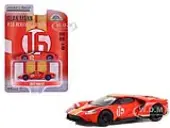 2022 Ford GT Heritage Edition 16 Alan Mann ""1966 Ford AM GT-1 Prototype Tribute"" Red with Stripes ""Hobby Exclusive"" Series 1/64 Diecast Model Car by