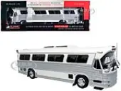 1980 Dina 323-G2 ""Olimpico"" Coach Bus White and Silver ""The Bus &amp; Motorcoach Collection"" 1/43 Diecast Model by Iconic Replicas