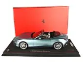 Ferrari Roma Spider (Open Roof) Celeste Tevere Blue Metallic with DISPLAY CASE Limited Edition to 180 pieces Worldwide 1/18 Model Car by BBR