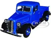 1937 Ford Pickup Truck Blue Metallic and Black ""American Classics"" 1/24 Diecast Model Car by Motormax