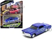 1965 Buick Riviera Candy Blue with Graphics ""Lowriders"" ""Maisto Design"" Series 1/64 Diecast Model Car by Maisto
