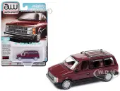 1985 Dodge Caravan Van Crimson Red and Black ""Mighty Minivans"" Series 1/64 Diecast Model Car by Auto World