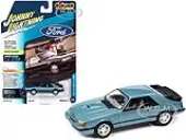 1986 Ford Mustang SVO Light Regatta Blue Metallic with Black Stripes ""Classic Gold Collection"" Series Limited Edition to 12768 pieces Worldwide 1/64