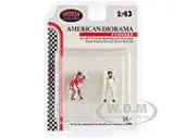 ""Race Day"" Two Diecast Figures Set 2 for 1/43 Scale Models by American Diorama