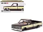 Chevrolet Silverado Pickup Truck ""KAIDO Vintage Spec V1"" Brown with Cream Sides (Designed by Jun Imai) ""Kaido House"" Special 1/64 Diecast Model Car b