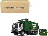 Mack TerraPro ""Waste Management"" Refuse Garbage Truck with Wittke Front Load White and Green with Garbage Bin 1/34 Diecast Model by First Gear