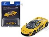 McLaren P1 Volcano Yellow Metallic with Black Top ""Hypercar League Collection"" 1/64 Diecast Model Car by PosterCars