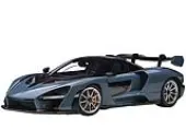 Mclaren Senna Vision Victory Gray and Black with Carbon Accents 1/18 Model Car by Autoart