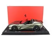 Ferrari 812 Competizione Aperta Verde Manzoni Matt Green with DISPLAY CASE Limited Edition to 70 pieces Worldwide 1/18 Model Car by BBR