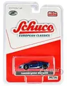 Lamborghini Huracan Matt Dark Blue with White Stripes ""European Classics"" Limited Edition to 2400 pieces Worldwide 1/64 Diecast Model Car by Schuco