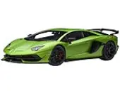 Lamborghini Aventador SVJ Verde Alceo Matt Green Metallic 1/18 Model Car by Autoart