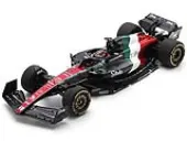 Alfa Romeo C43 77 Valtteri Bottas ""F1 Team Stake"" Formula One F1 ""Italian GP"" (2023) and Acrylic Display Case 1/18 Model Car by Spark