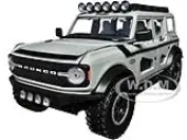 2021 Ford Bronco Gray with Black Stripes with Roof Rack ""Own the Night"" ""Just Trucks"" Series 1/24 Diecast Model Car by Jada