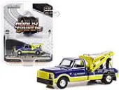 1967 Chevrolet C-30 Dually Wrecker Tow Truck ""Michelin Service Center"" Blue and Yellow ""Dually Drivers"" Series 11 1/64 Diecast Model Car by Greenligh