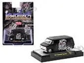 1971 Chevrolet G10 Van Black Metallic with Graphics ""Lowriders"" Limited Edition to 4400 pieces Worldwide 1/64 Diecast Model Car by M2 Machines