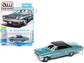 1964 Ford Galaxie 500 XL Dynasty Green Metallic with Black Top ""Vintage Muscle"" Series 1/64 Diecast Model Car by Auto World