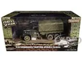 GMC CCKW-353B Cargo Truck with Cover ""1st Infantry Division Weymouth England World War II"" (1944) United States Army with Figures ""Armoured Fighting