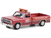 1987 Dodge Ram D-250 Pickup Truck ""71st Annual Indianapolis 500 Mile Race Dodge Official Truck"" Red with Stripes ""Hobby Exclusive"" Series 1/64 Diecas