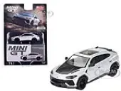 Lamborghini Urus Performante Grigio Nimbus Gray Metallic with Carbon Hood Limited Edition to 5400 pieces Worldwide 1/64 Diecast Model Car by Mini GT