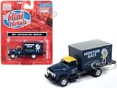 1954 Ford Box Truck Dark Blue with Yellow Top ""Morton Salt"" ""Mini Metals"" Series 1/87 (HO) Scale Model Car by Classic Metal Works