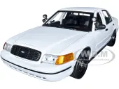 2001 Ford Crown Victoria Police Car Unmarked White ""Custom Builders Kit"" Series 1/18 Diecast Model Car by Motormax