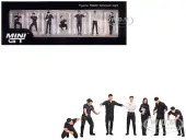 ""NISMO Technician Team"" 7 Piece Figure Set for 1/64 Scale Models by Mini GT