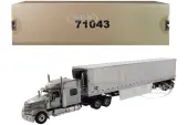 International LoneStar Sleeper Cab Silver with 53 Reefer Refrigerated Chrome Plated Van Trailer ""Transport Series"" 1/50 Diecast Model by Diecast Mast