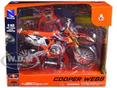 KTM 450 SX-F Motorcycle 2 Cooper Webb ""Red Bull KTM Factory Racing"" 1/12 Diecast Model by New Ray
