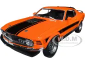 1970 Ford Mustang Mach 1 428 ""Twister Special"" Orange with Black Stripes ""Special Edition"" 1/18 Diecast Model Car by Maisto