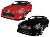 2009 Nissan GT-R R35 Red &amp; Black 2 Cars Set 1/24 Diecast Car Model by Jada