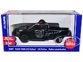 RAM 1500 Pickup Truck Police Black ""Raw Law"" 1/50 Diecast Model Car by Siku