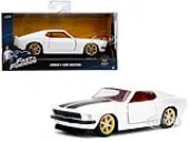 Romans Ford Mustang White with Black Stripes and Red Interior ""Fast &amp; Furious"" Movie 1/32 Diecast Model Car by Jada