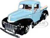 1942-47 Ford ""Jailbar"" Pickup Truck Blue and Black ""Timeless Legends"" Series 1/24 Diecast Model Car by Motormax