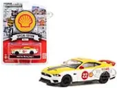 2022 Ford Mustang Mach 1 22 Yellow and White ""Shell Racing"" ""Shell Oil Special Edition"" Series 1 1/64 Diecast Model Car by Greenlight