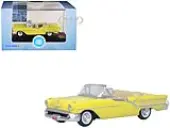 1957 Oldsmobile 88 Convertible Coronado Yellow 1/87 (HO) Scale Diecast Model Car by Oxford Diecast