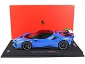 Ferrari SF90 XX Stradale France Blue with Black Top with DISPLAY CASE Limited Edition to 50 pieces Worldwide 1/18 Model Car by BBR