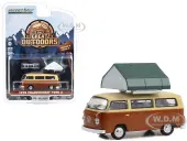 1978 Volkswagen Type 2 (T2B) Van Panama Brown and Dakota Beige with White Interior and Campotel Cartop Sleeper Tent ""The Great Outdoors"" Series 3 1/6