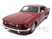 1967 Ford Mustang GT Red with White Stripes 1/24 Diecast Model Car by Maisto