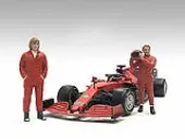 ""Racing Legends"" 70s Figures A and B Set of 2 for 1/18 Scale Models by American Diorama