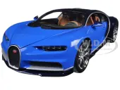 2016 Bugatti Chiron Blue 1/18 Diecast Model Car by Bburago