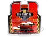 1972 Chevrolet C-30 Ramp Truck with 1976 Chevrolet Chevelle Laguna Black and White with Stripes ""Armor All"" ""H.D. Trucks"" Series 23 1/64 Diecast Mode