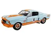 1965 Shelby GT350R 6 Light Blue with Orange Stripes ""Gulf Racing Tribute"" Limited Edition to 330 pieces Worldwide 1/18 Diecast Model Car by ACME