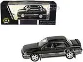 1988 Mitsubishi Galant VR-4 Lamp Black and Chateau Silver 1/64 Diecast Model Car by Paragon Models