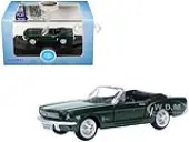 1965 Ford Mustang Convertible Ivy Green Metallic 1/87 (HO) Scale Diecast Model Car by Oxford Diecast